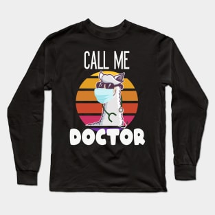 Funny Llama Doctor Long Sleeve T-Shirt